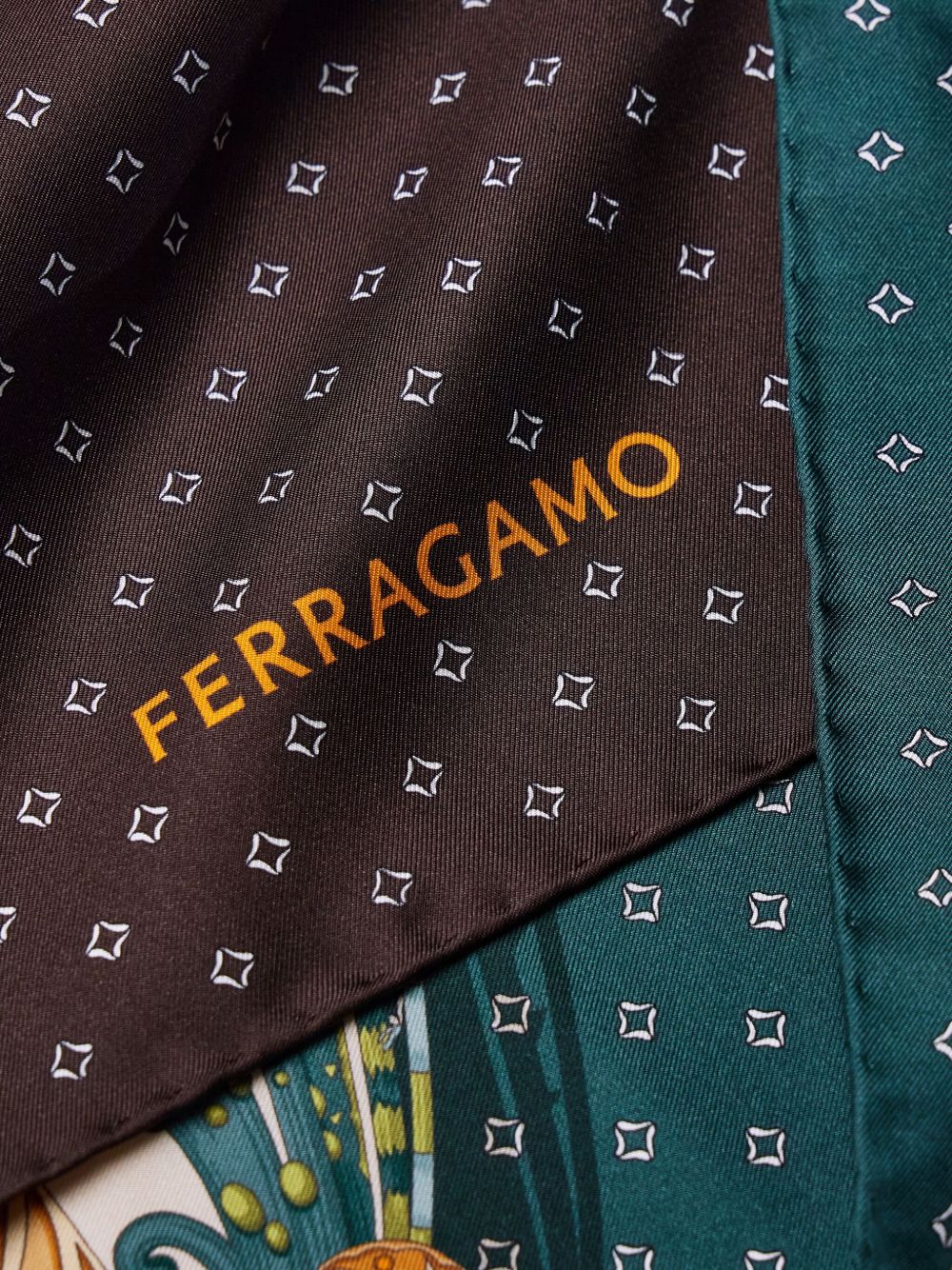 Ferragamo Madras-print silk foulard Ferragamo