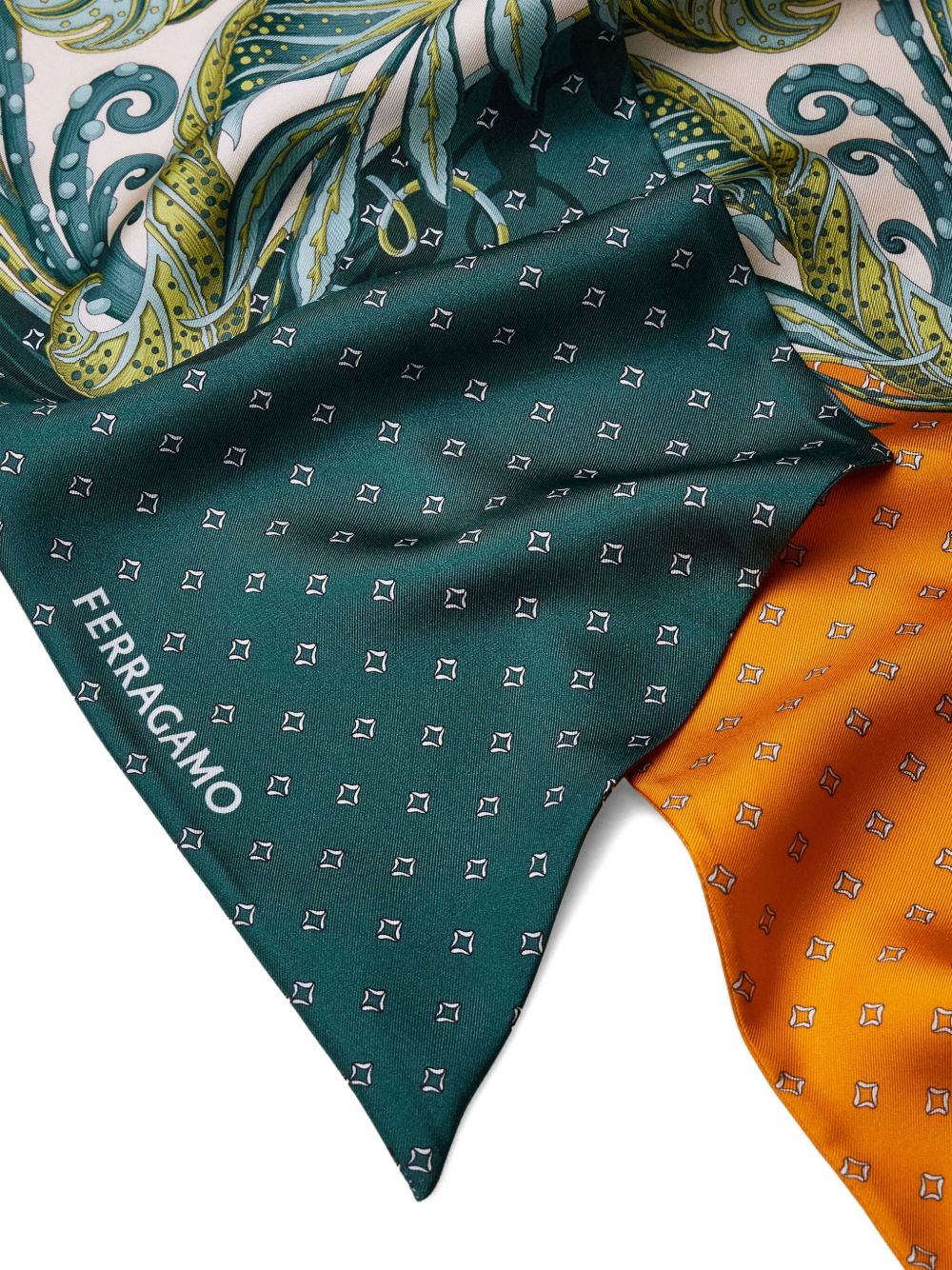 Ferragamo Madras print silk bandeau Ferragamo