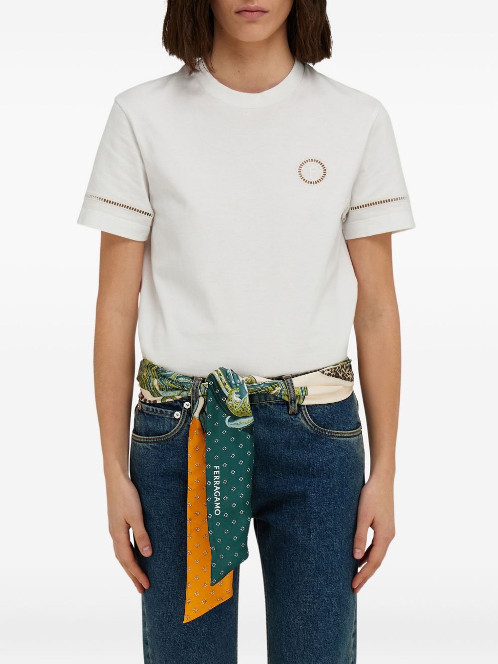 Ferragamo Madras print silk bandeau Ferragamo