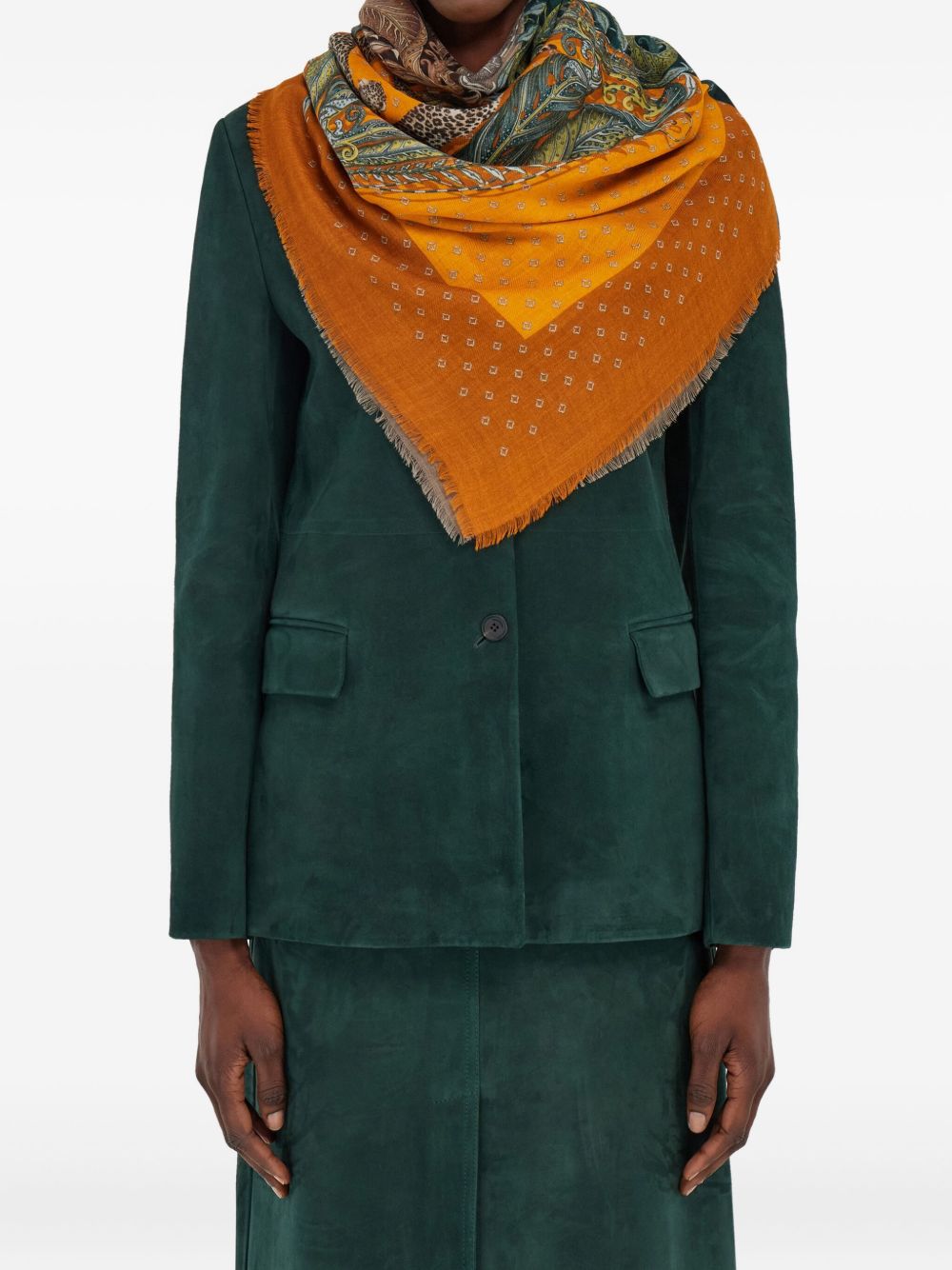 Ferragamo Madras print cashmere stole Ferragamo