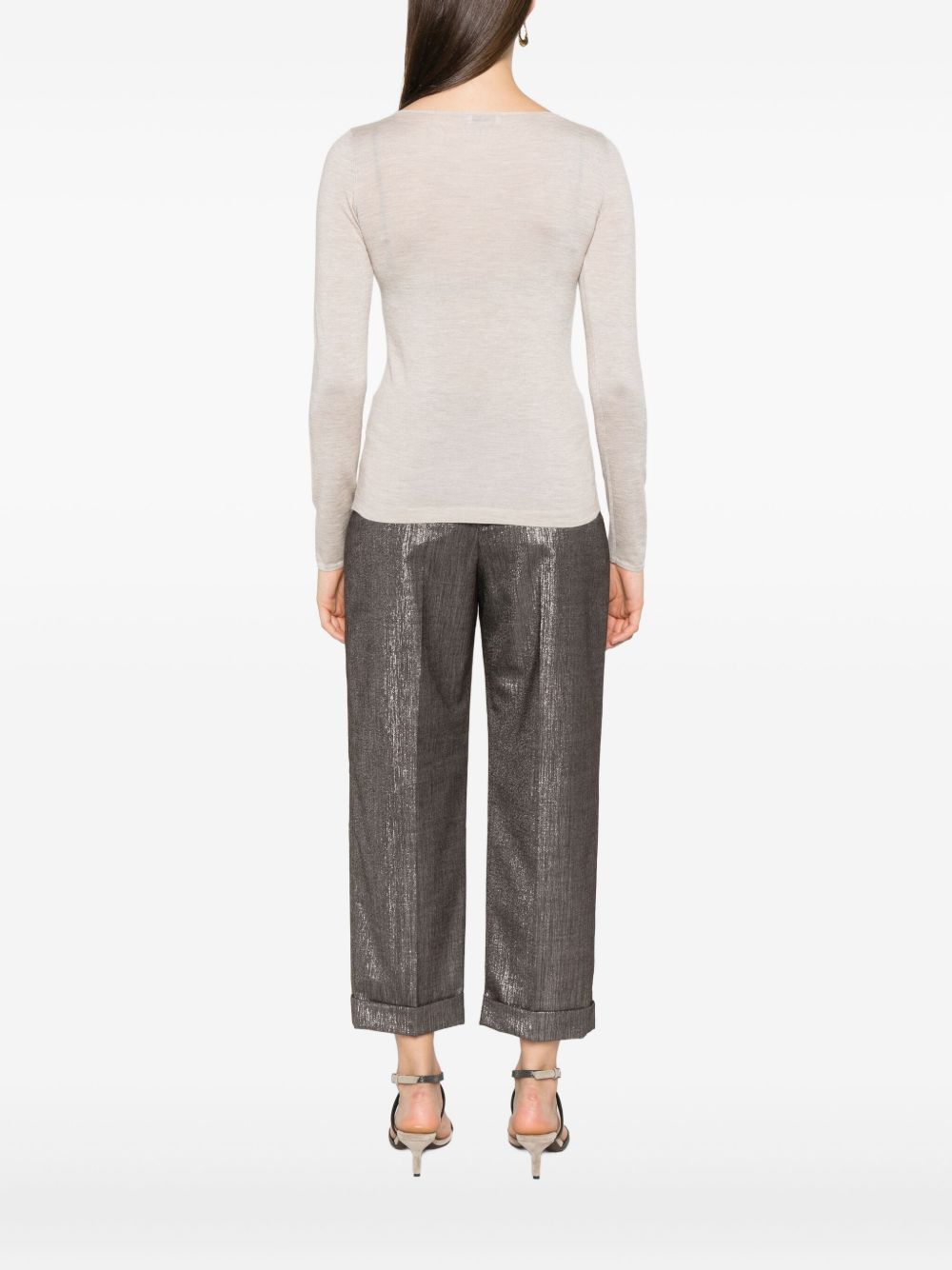 Brunello Cucinelli Sweaters Leather Brown Brunello Cucinelli
