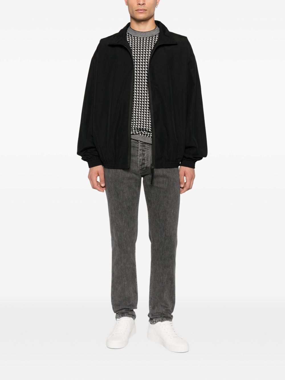 Emporio Armani Virgin wool sweater with jacquard eagle motif Emporio Armani 