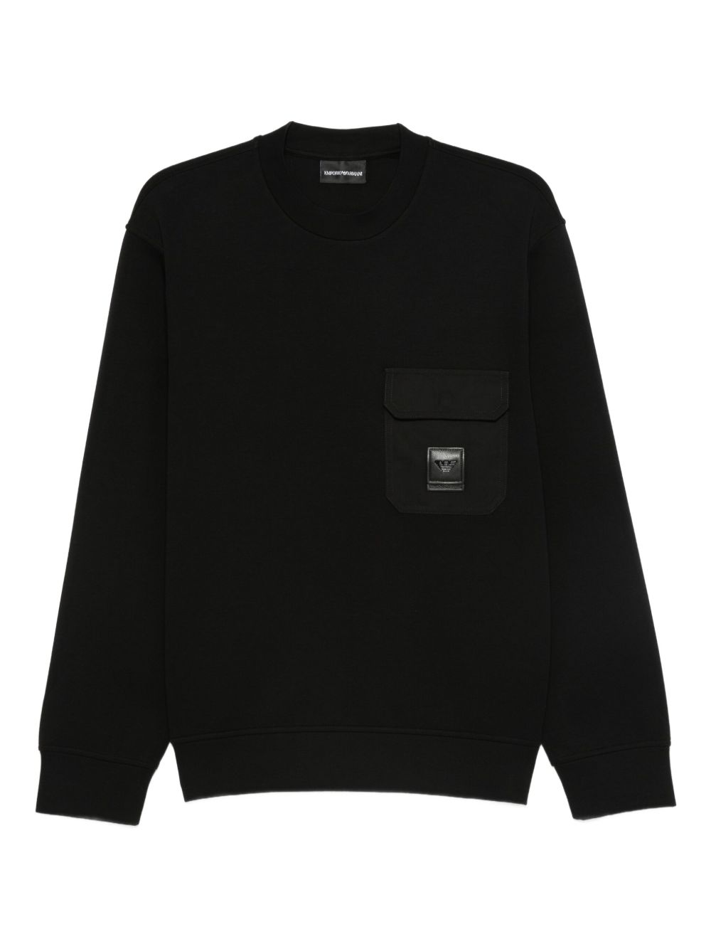 Emporio Armani Double jersey sweatshirt with pocket and ASV logo patch Emporio Armani 