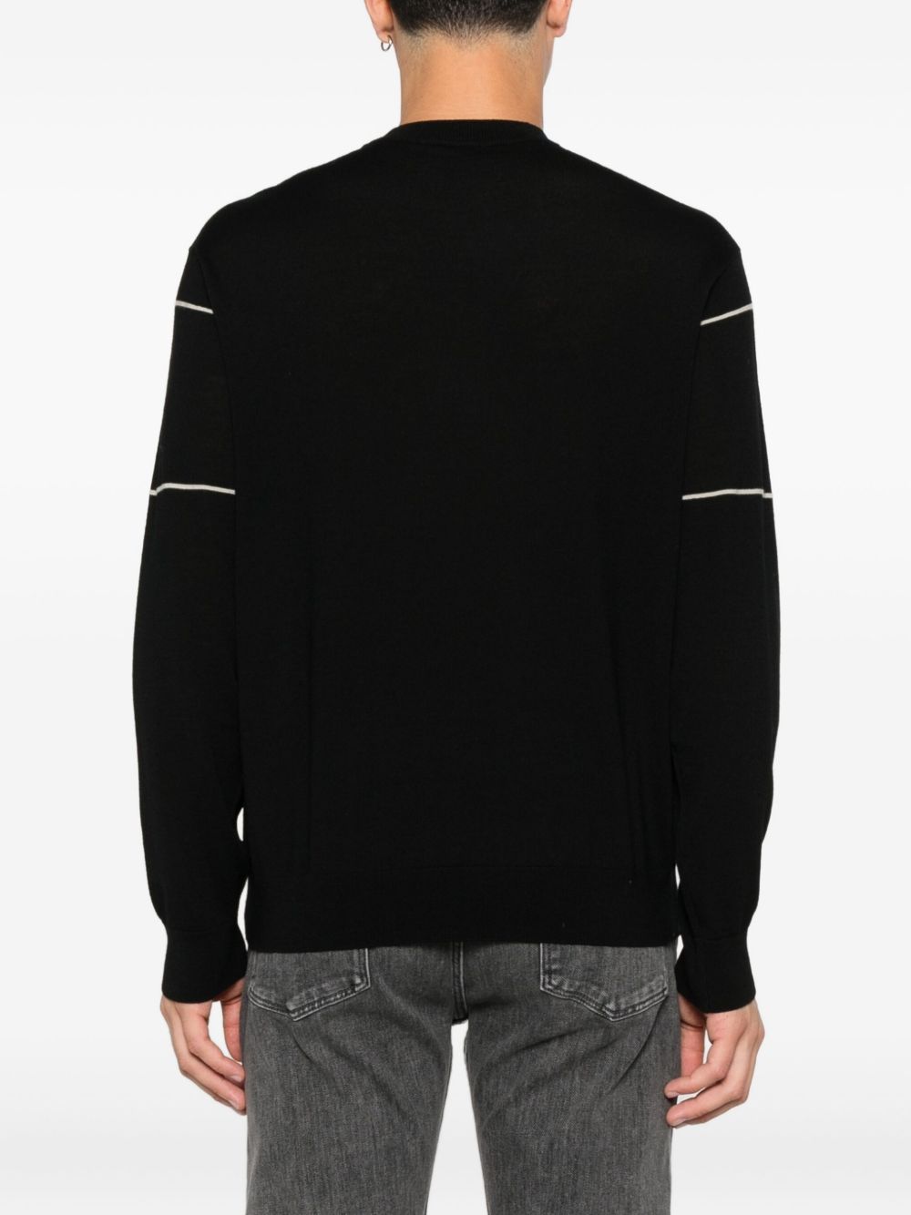 Emporio Armani Virgin wool sweater with jacquard logo Emporio Armani 