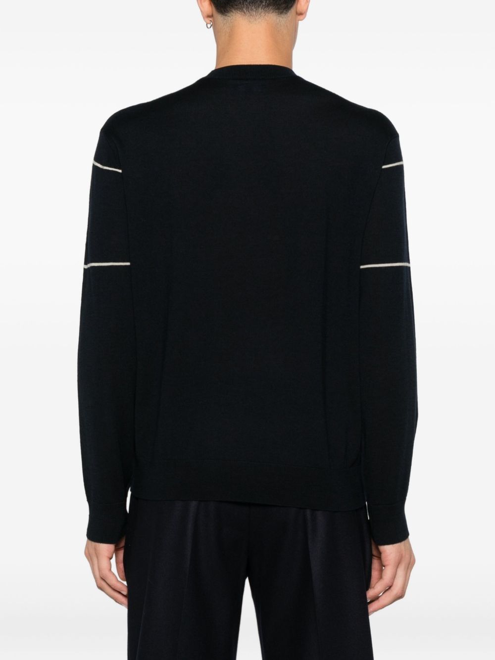 Emporio Armani Virgin wool sweater with jacquard logo Emporio Armani 