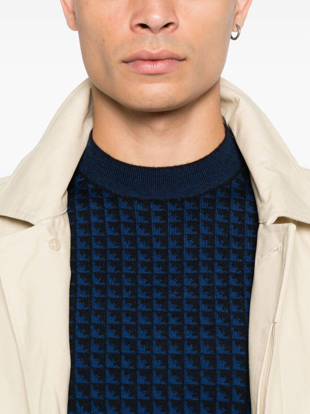 Emporio Armani Houndstooth wool sweater Emporio Armani 