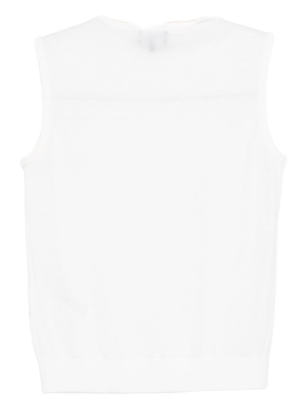 Emporio Armani Turtleneck top in shaved virgin wool with micro rhinestones Emporio Armani