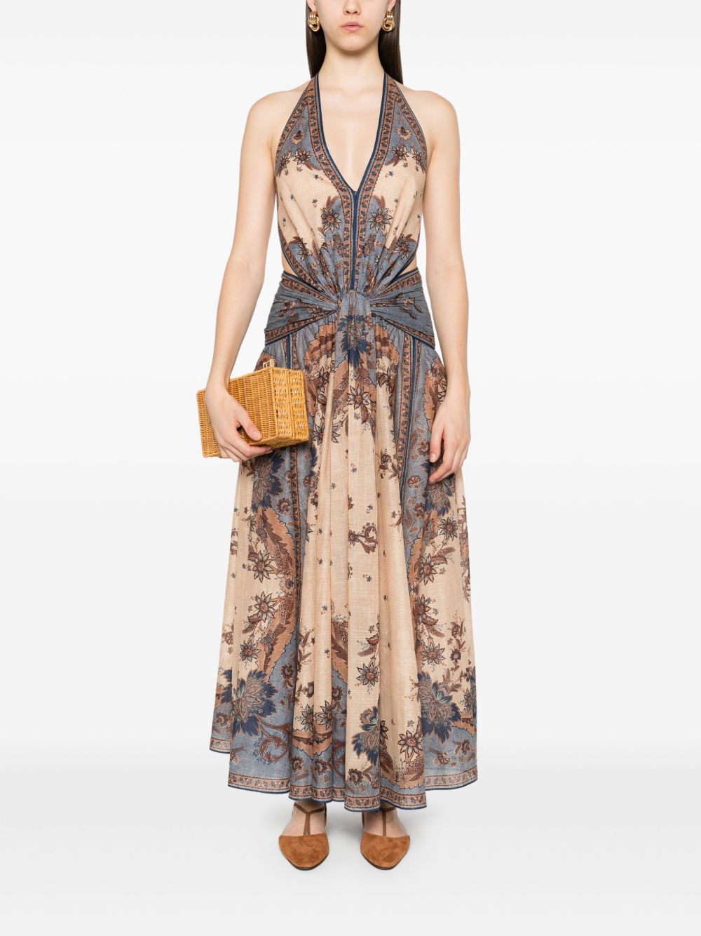 Zimmermann Ascension long cotton dress with print Zimmermann