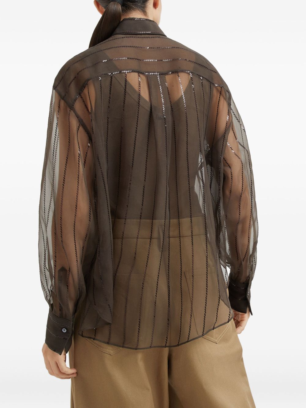 Brunello Cucinelli Shirts Brown Brunello Cucinelli