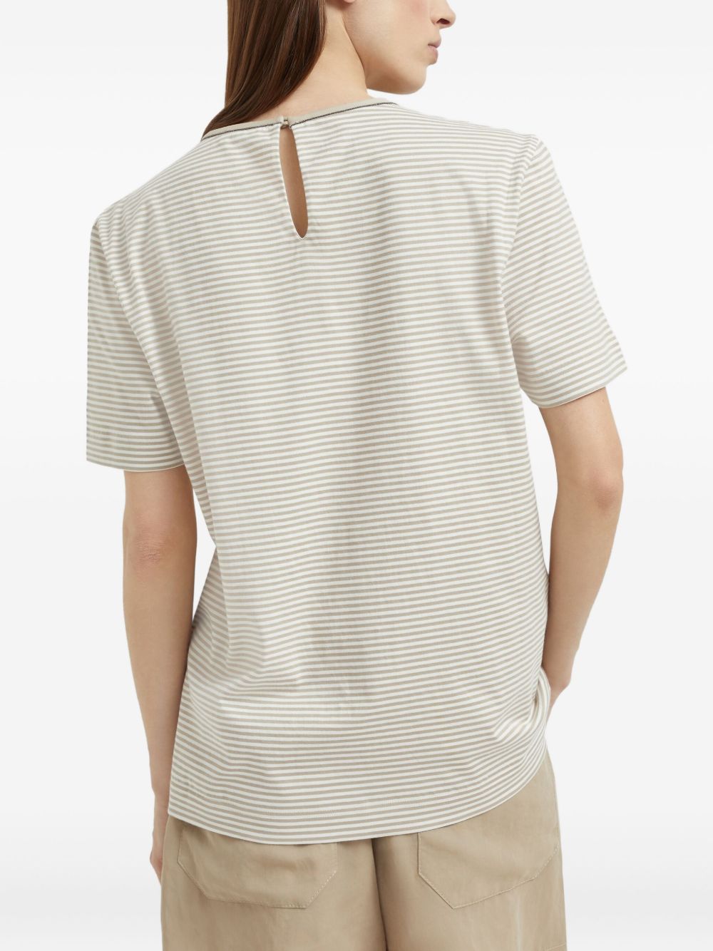 Brunello Cucinelli T-shirts and Polos Beige Brunello Cucinelli