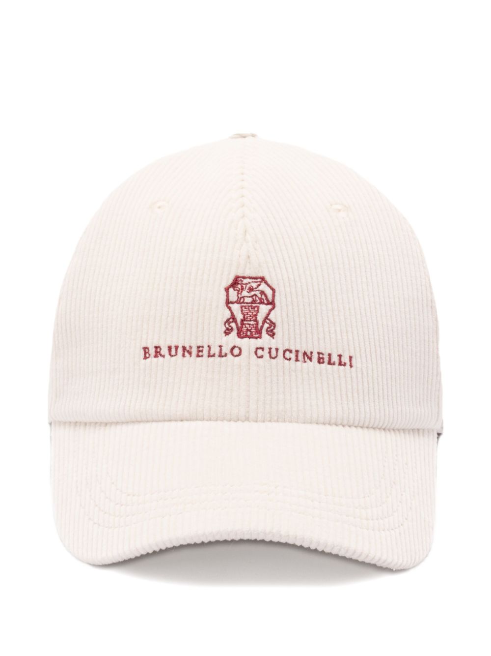 Brunello Cucinelli Baseball hat in comfortable cotton and cashmere corduroy with embroidered logo Brunello Cucinelli