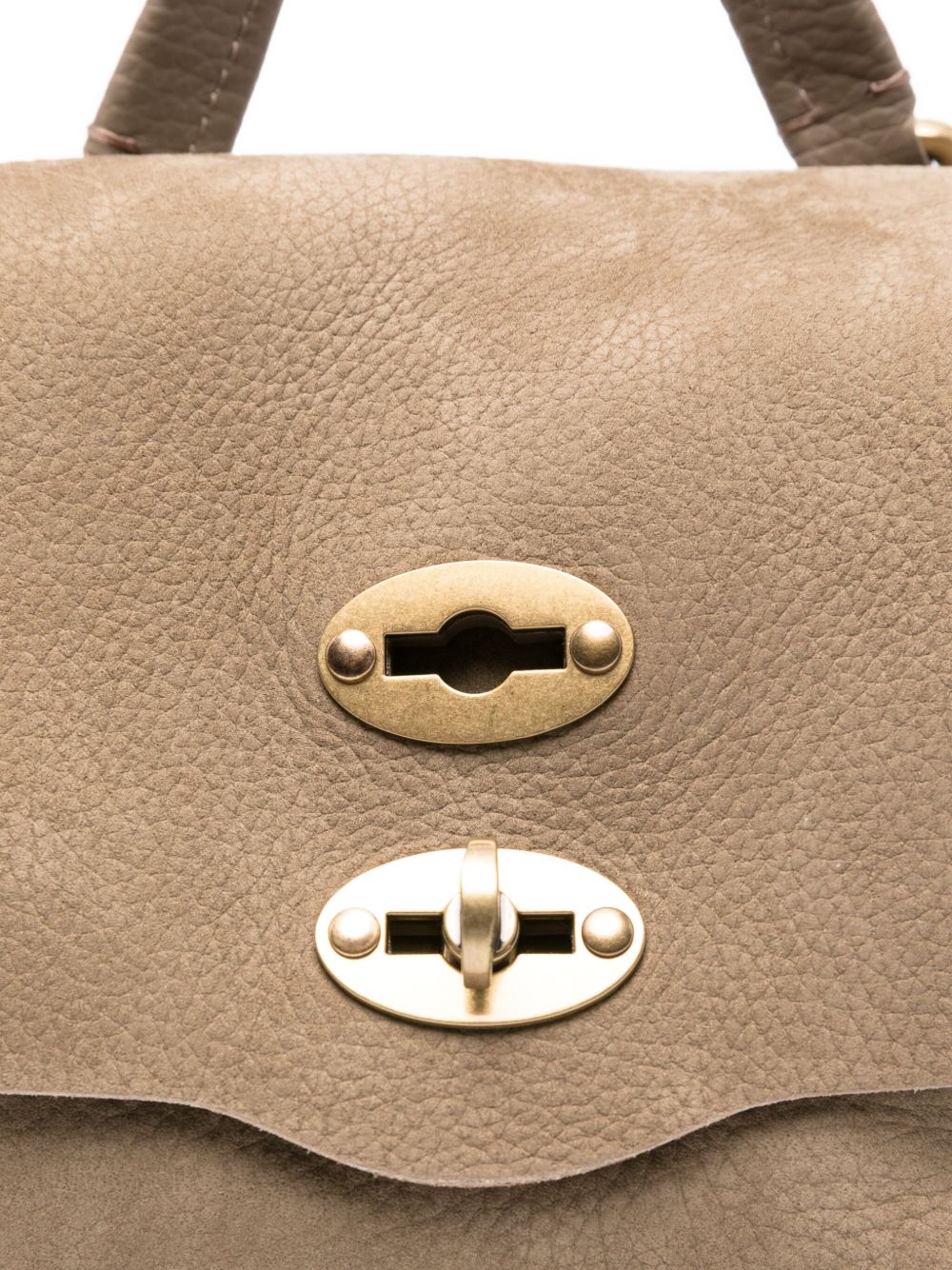 Zanellato Baby Postina messenger bag in nubuck leather brown brandy Zanellato