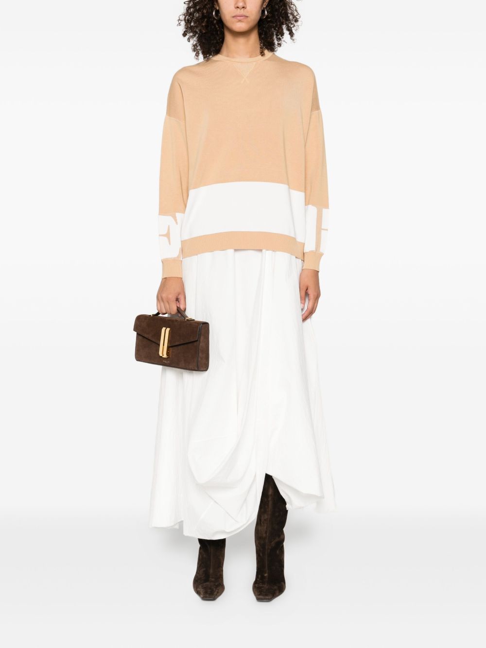 Elisabetta Franchi Sweaters Beige Elisabetta Franchi
