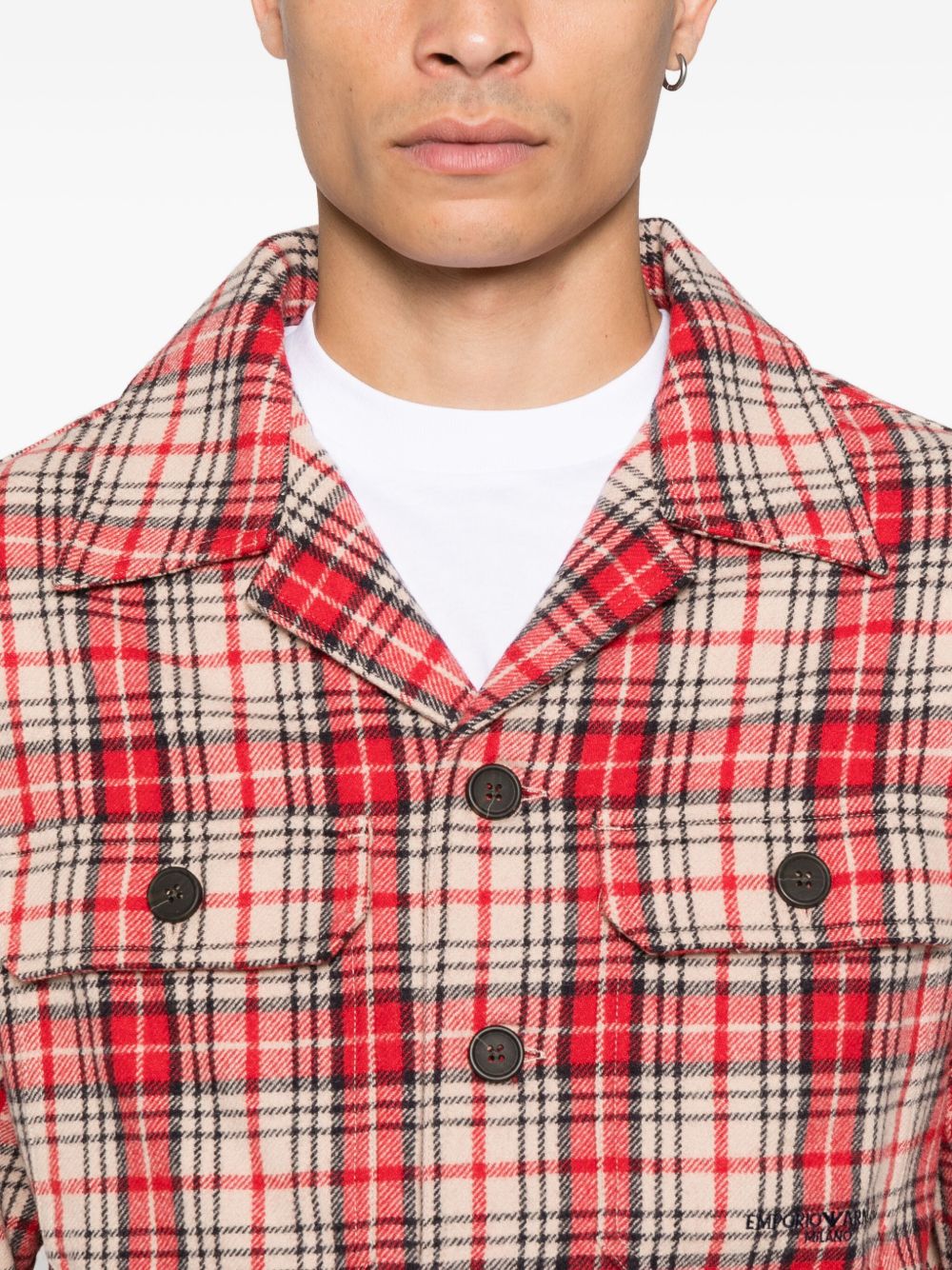 Emporio Armani Checked wool shirt Emporio Armani 