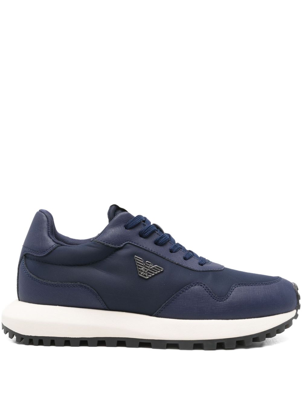 EMPORIO ARMANI EXCLUSIVE Logo-appliqué panelled sneakers EMPORIO ARMANI EXCLUSIVE