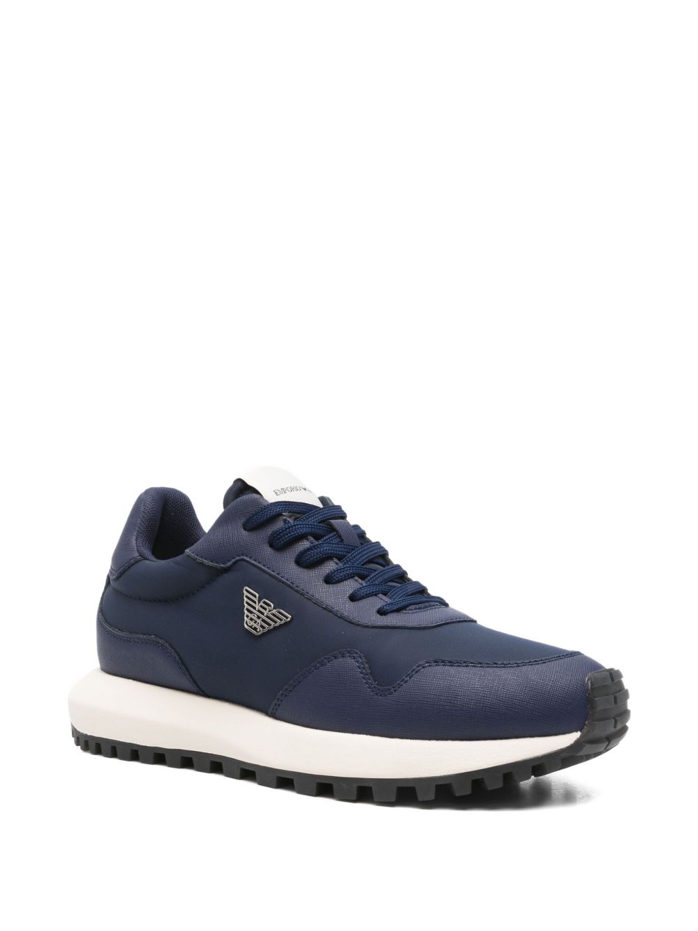 EMPORIO ARMANI EXCLUSIVE Logo-appliqué panelled sneakers EMPORIO ARMANI EXCLUSIVE