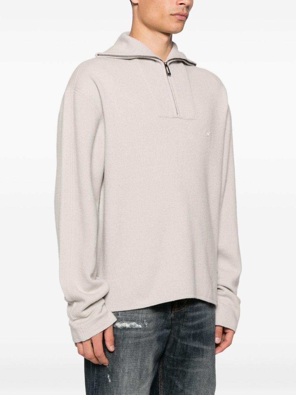 Emporio Armani Half-zip wool sweater Emporio Armani 