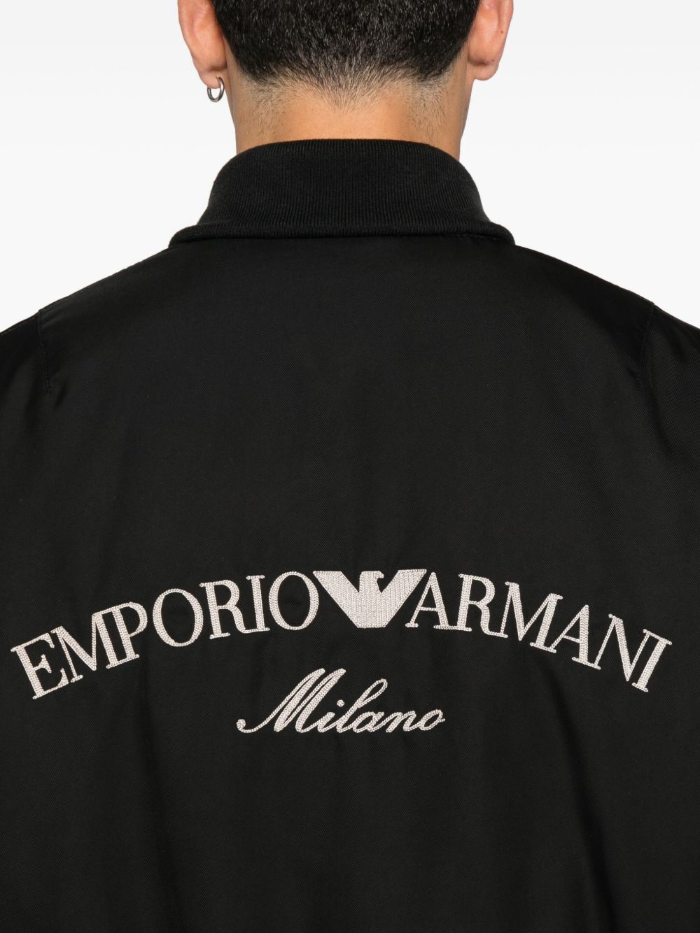 Emporio Armani Logo-embroidered bomber jacket Emporio Armani 