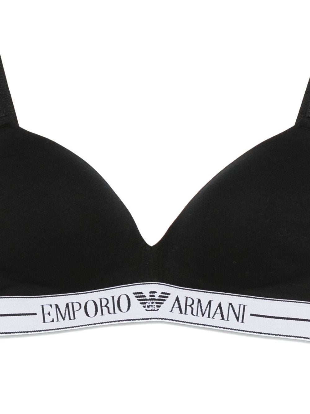 Emporio Armani ASV organic-cotton, padded triangle bra with logo underband Emporio Armani 