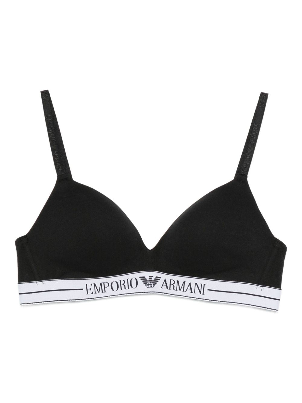 Emporio Armani ASV organic-cotton, padded triangle bra with logo underband Emporio Armani 