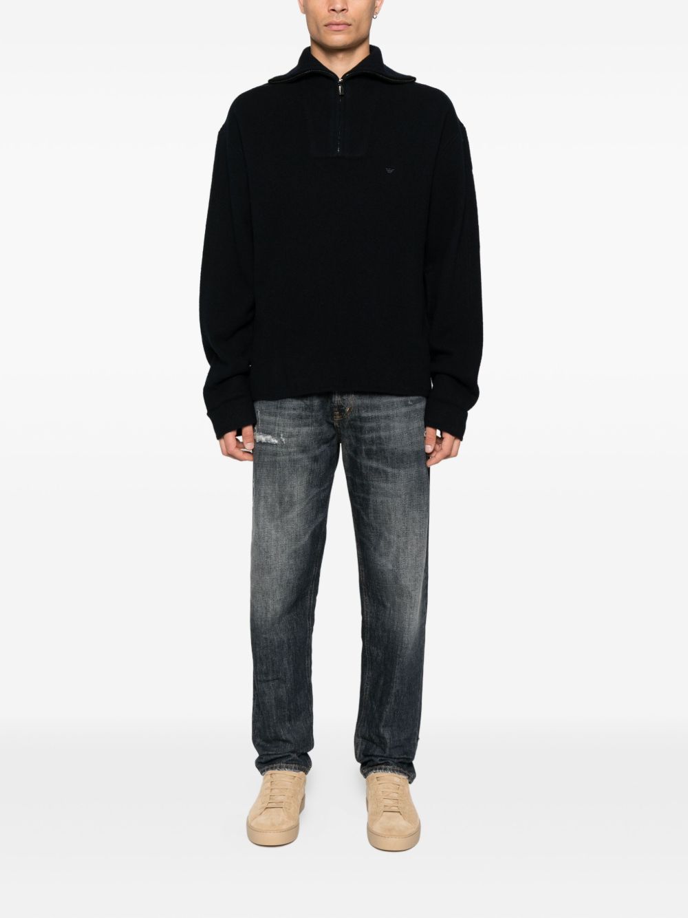 Emporio Armani Half-zip wool sweater Emporio Armani 