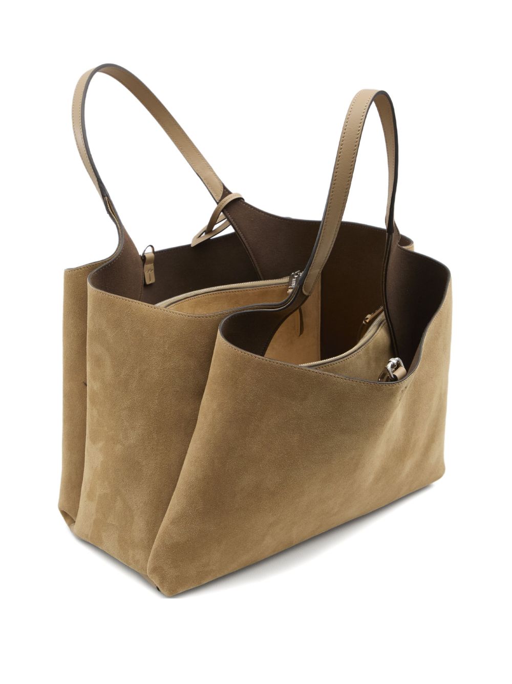 Tod's Logo-charm suede tote bag Tod'S