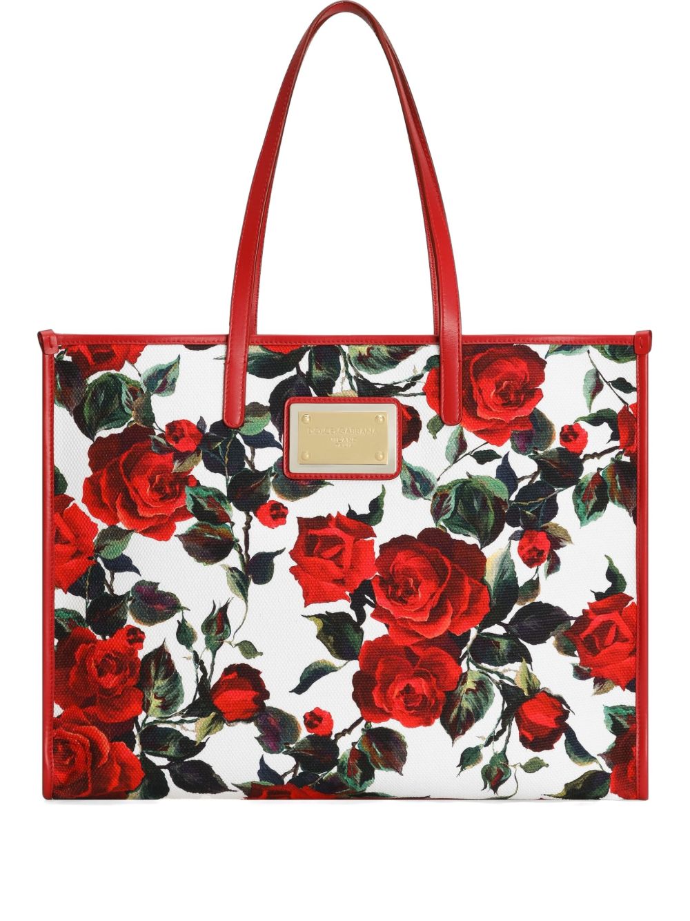 Dolce & Gabbana Large rose-print shoulder bag Dolce & Gabbana