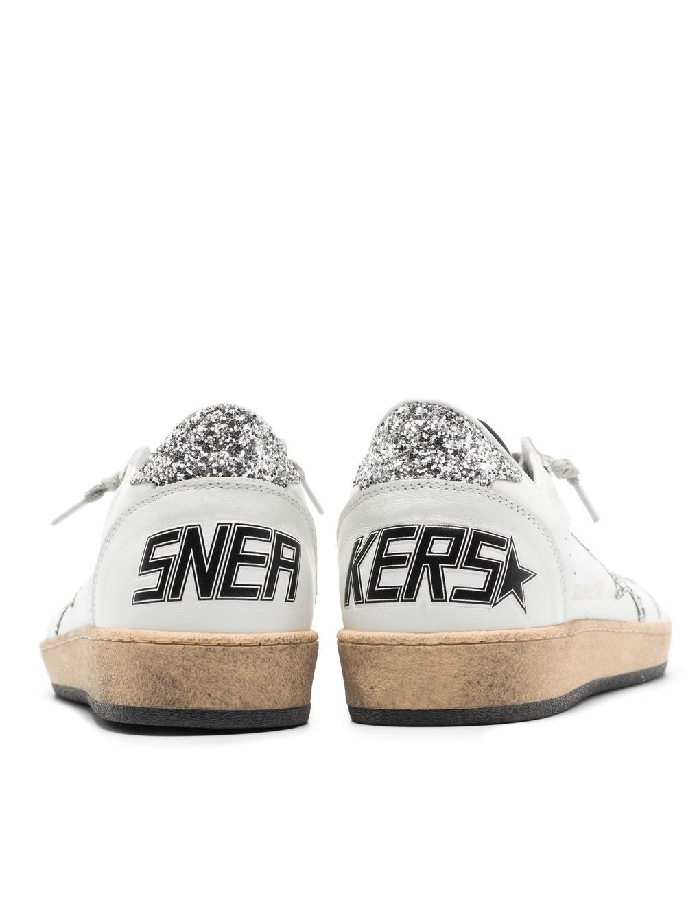 Golden Goose Ball Star Wishes in nappa leather with glitter star and heel tab Golden Goose