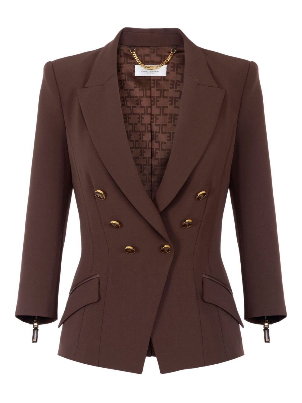 Elisabetta Franchi Jackets Brown Elisabetta Franchi