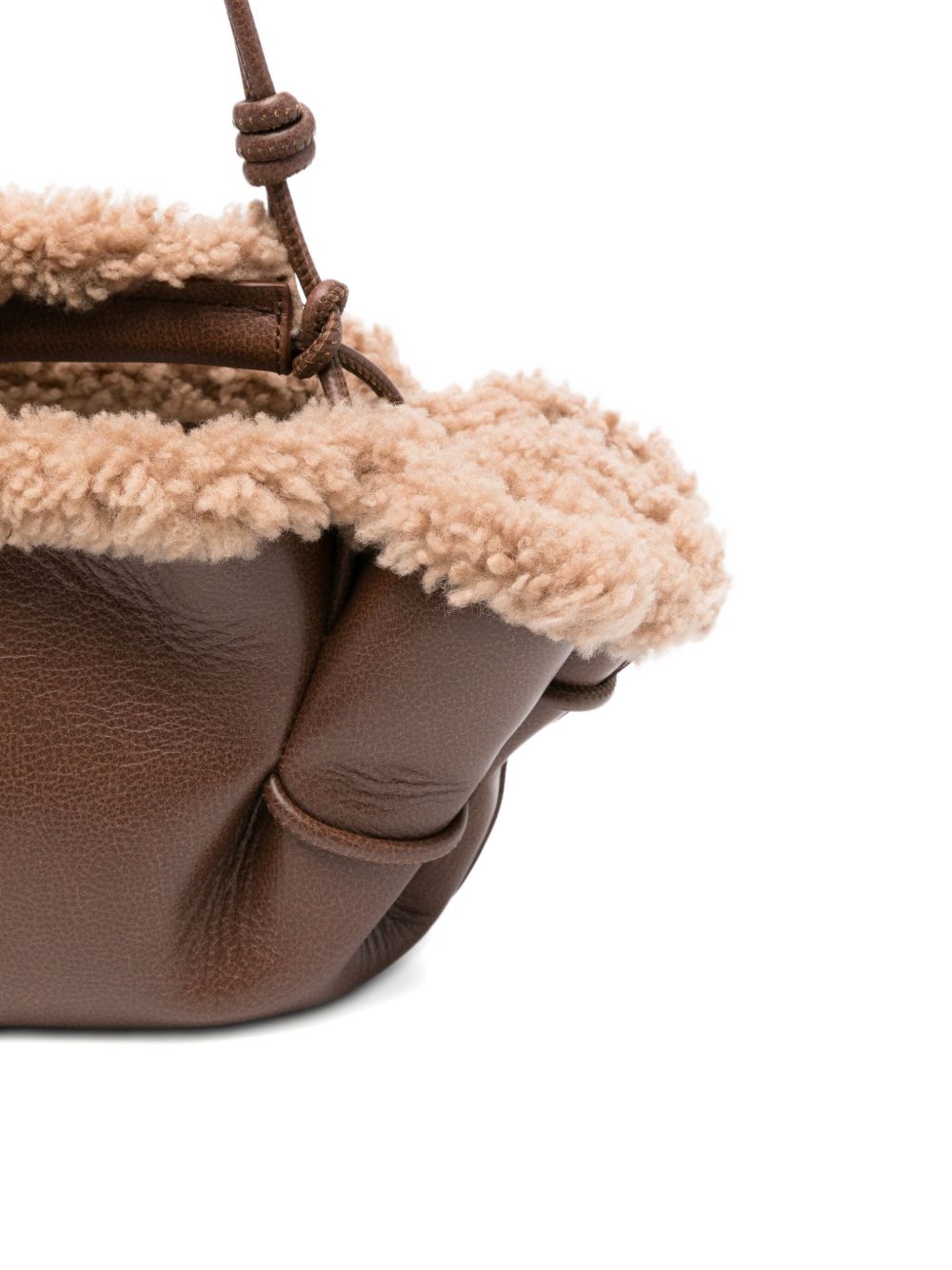 Hereu Leather shearling tote bag Hereu