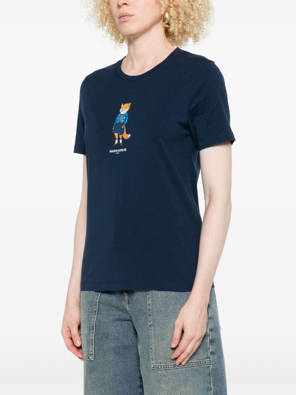 Maison Kitsuné MAISON KITSUNE' T-shirts and Polos Blue Maison Kitsuné