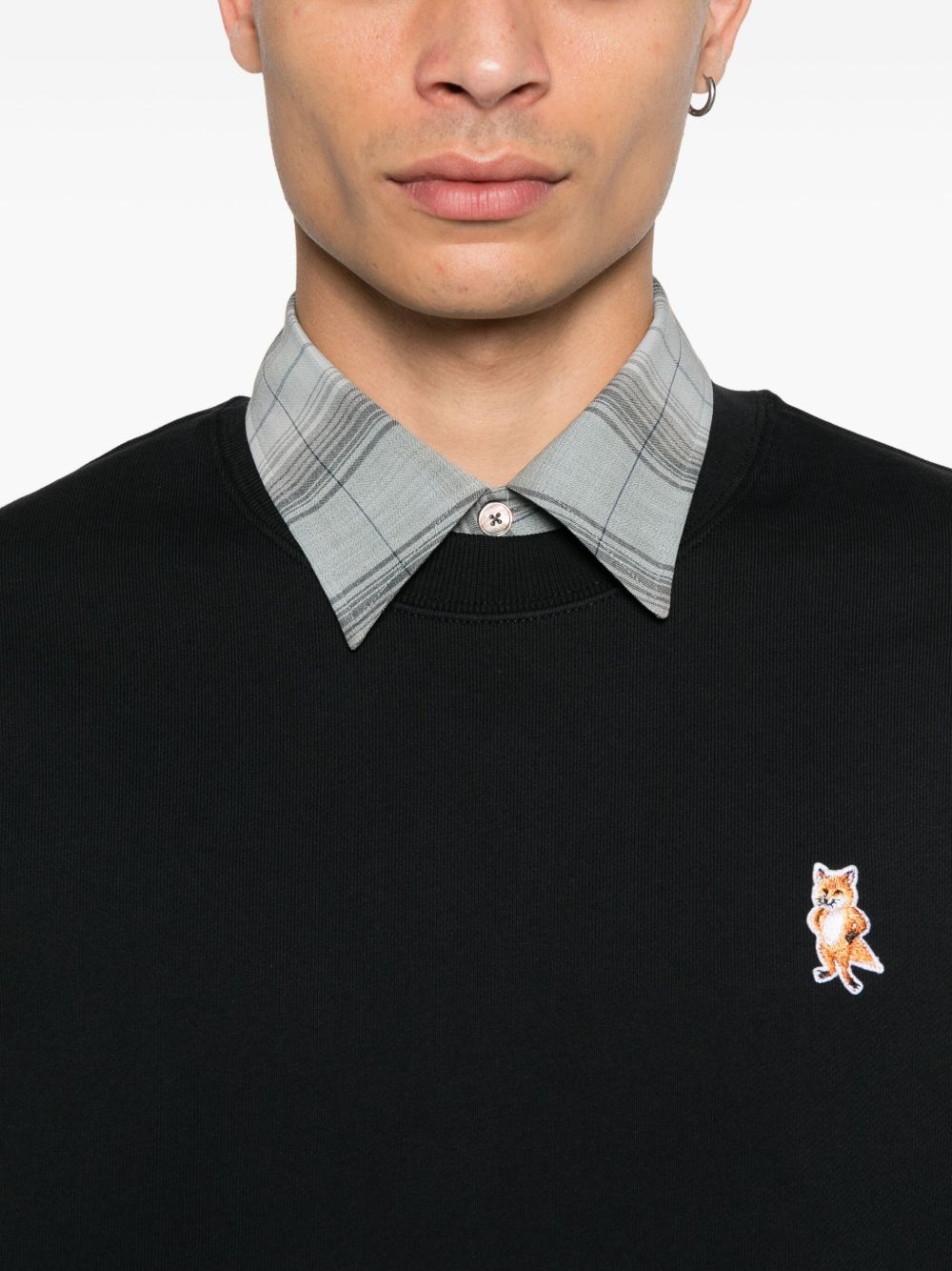 Maison Kitsuné Fox-embroidered cotton sweatshirt Maison Kitsuné 