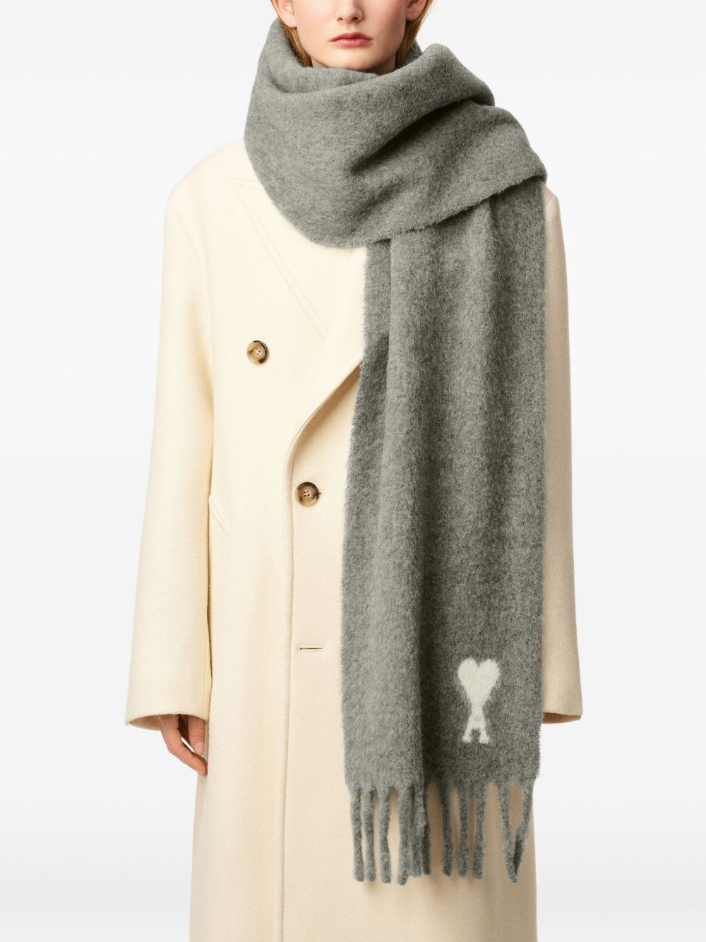 Ami Paris Ami De Coeur wool scarf Ami Paris