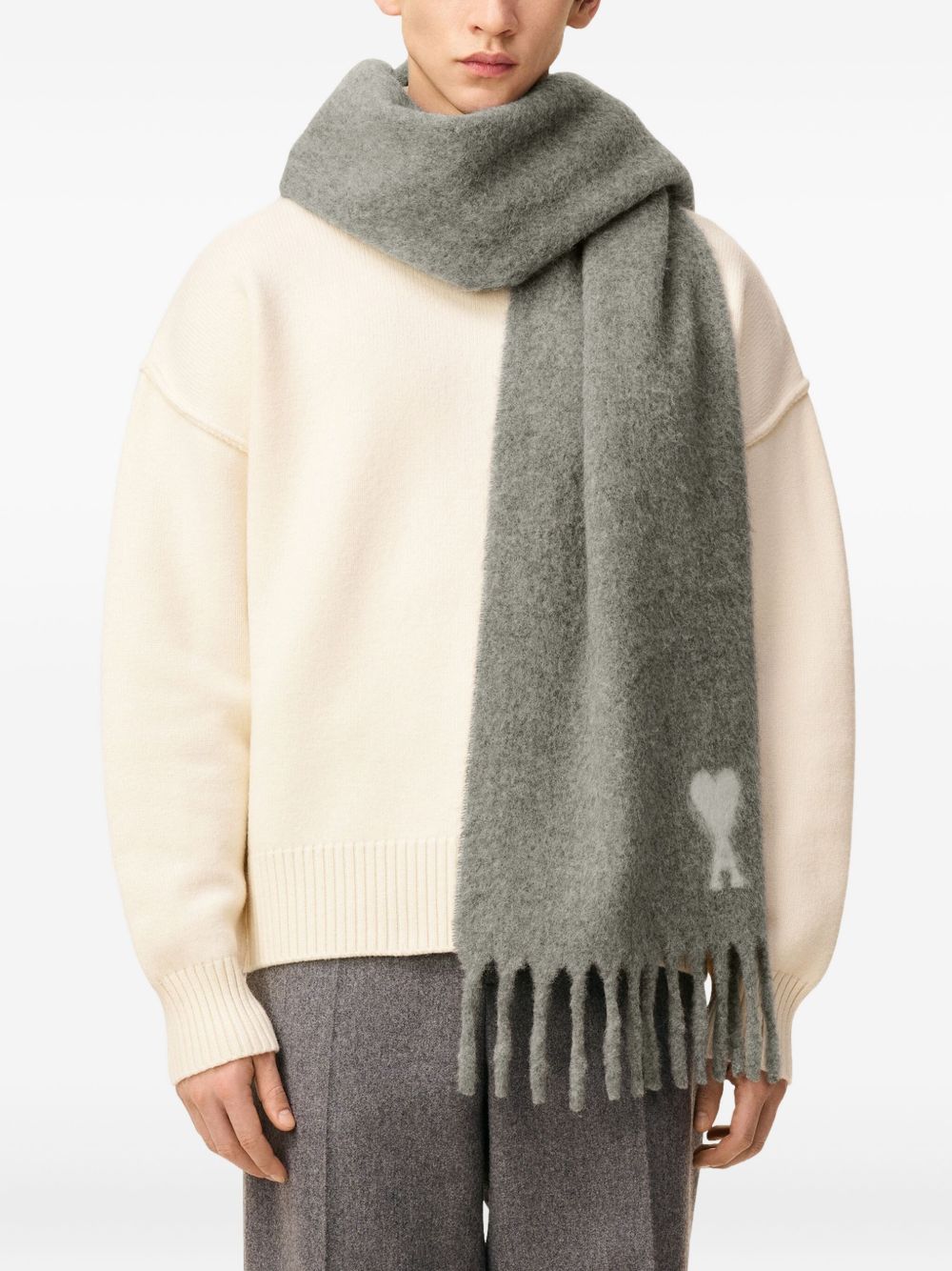 Ami Paris Ami De Coeur wool scarf Ami Paris