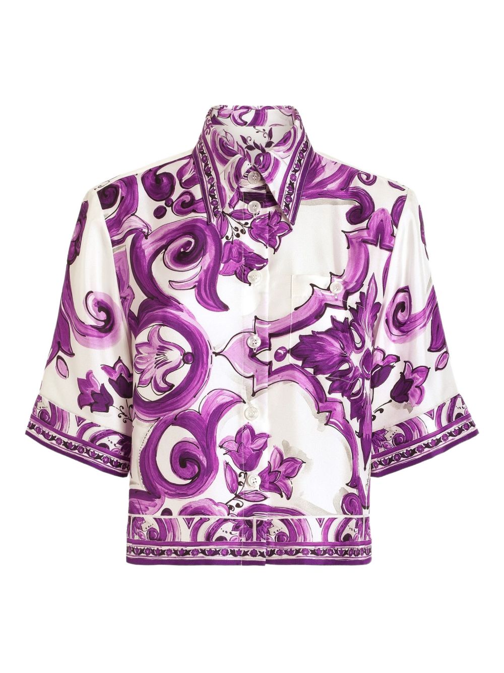 Dolce & Gabbana Silk shirt with maiolica print Dolce & Gabbana
