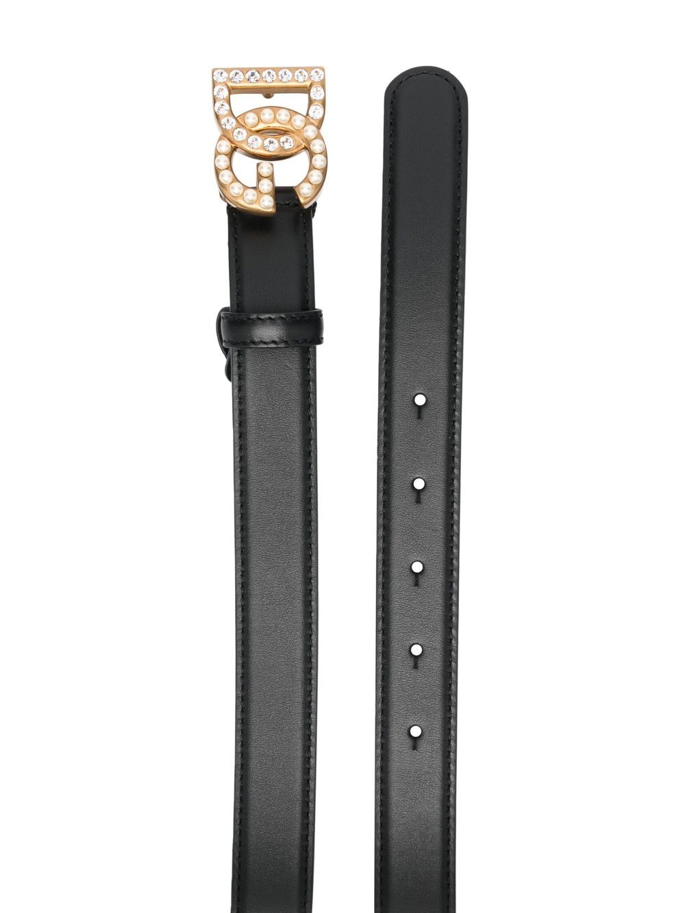 Dolce & Gabbana DG-logo embellished leather belt Dolce & Gabbana