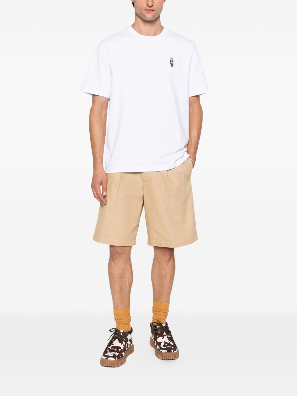 Maison Kitsuné Cotton T-shirt with fox embroidery Maison Kitsuné 