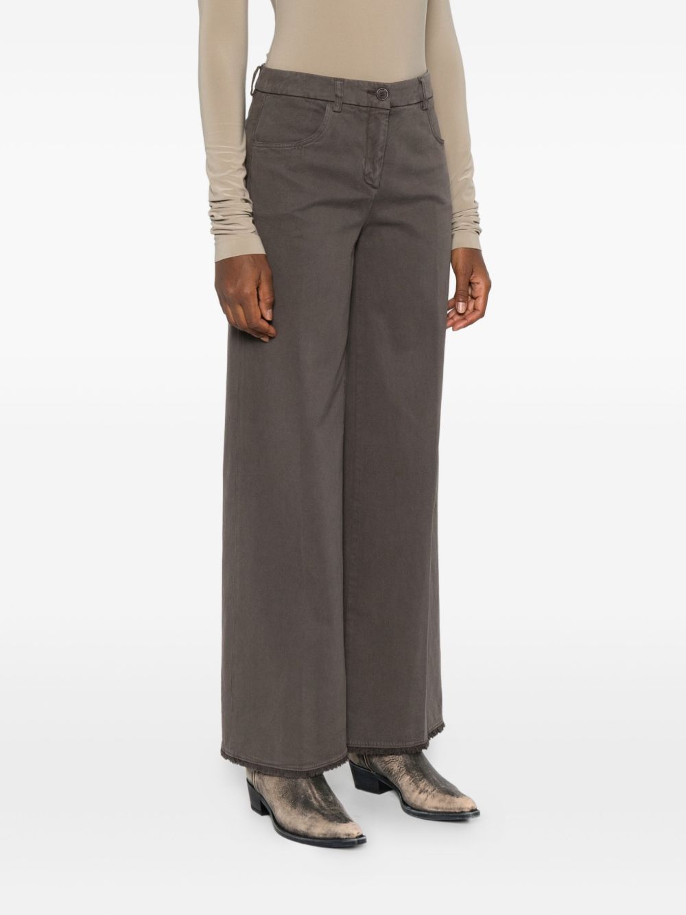 Via Masini 80 Trousers Brown Via Masini 80