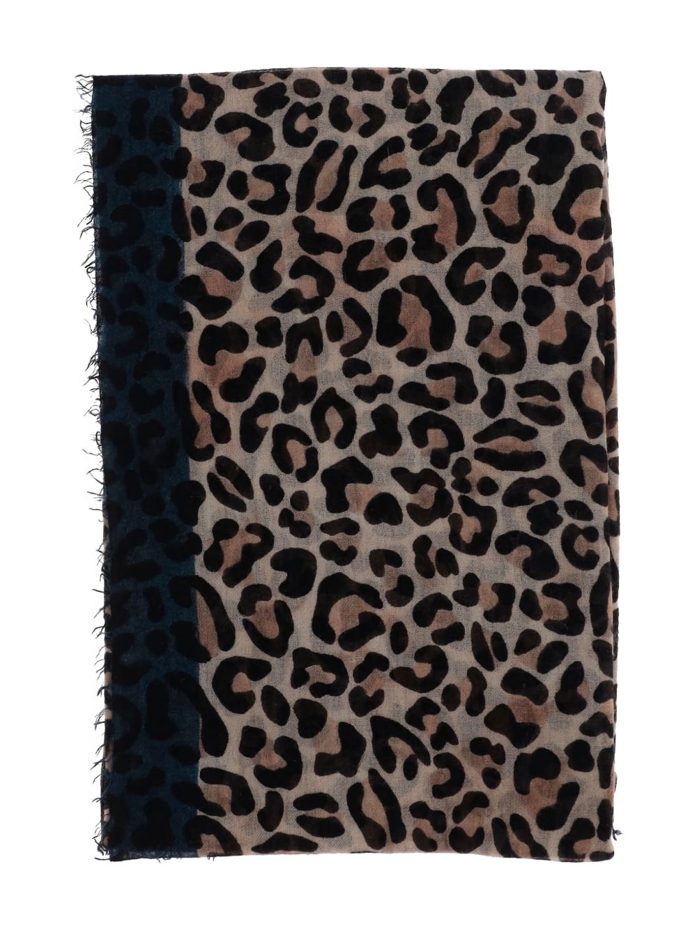 Faliero Sarti Leopard-print panelled scarf Faliero Sarti