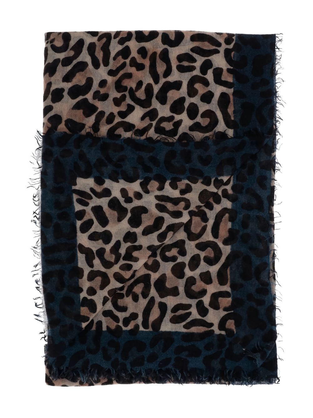 Faliero Sarti Leopard-print panelled scarf Faliero Sarti