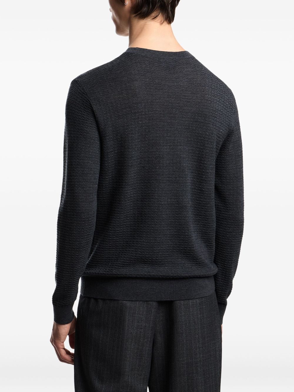 Emporio Armani Virgin wool sweater with raised jacquard pattern Emporio Armani 
