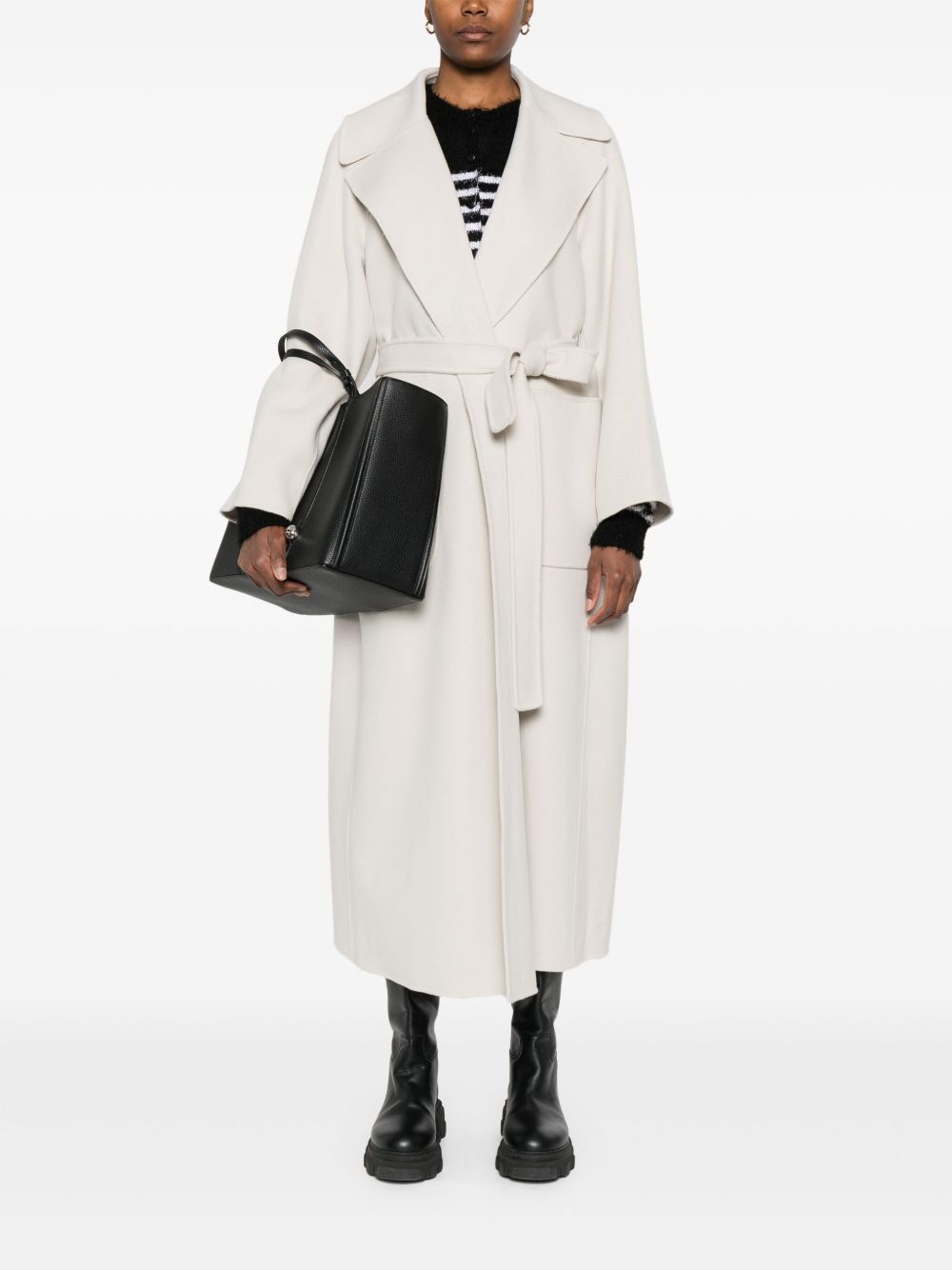 S Max Mara Coats Ivory S Max Mara