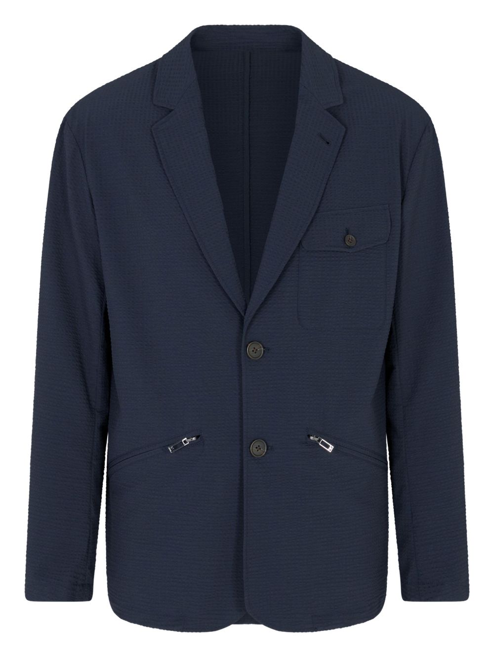 Emporio Armani Single-breasted nylon seersucker blazer Emporio Armani 
