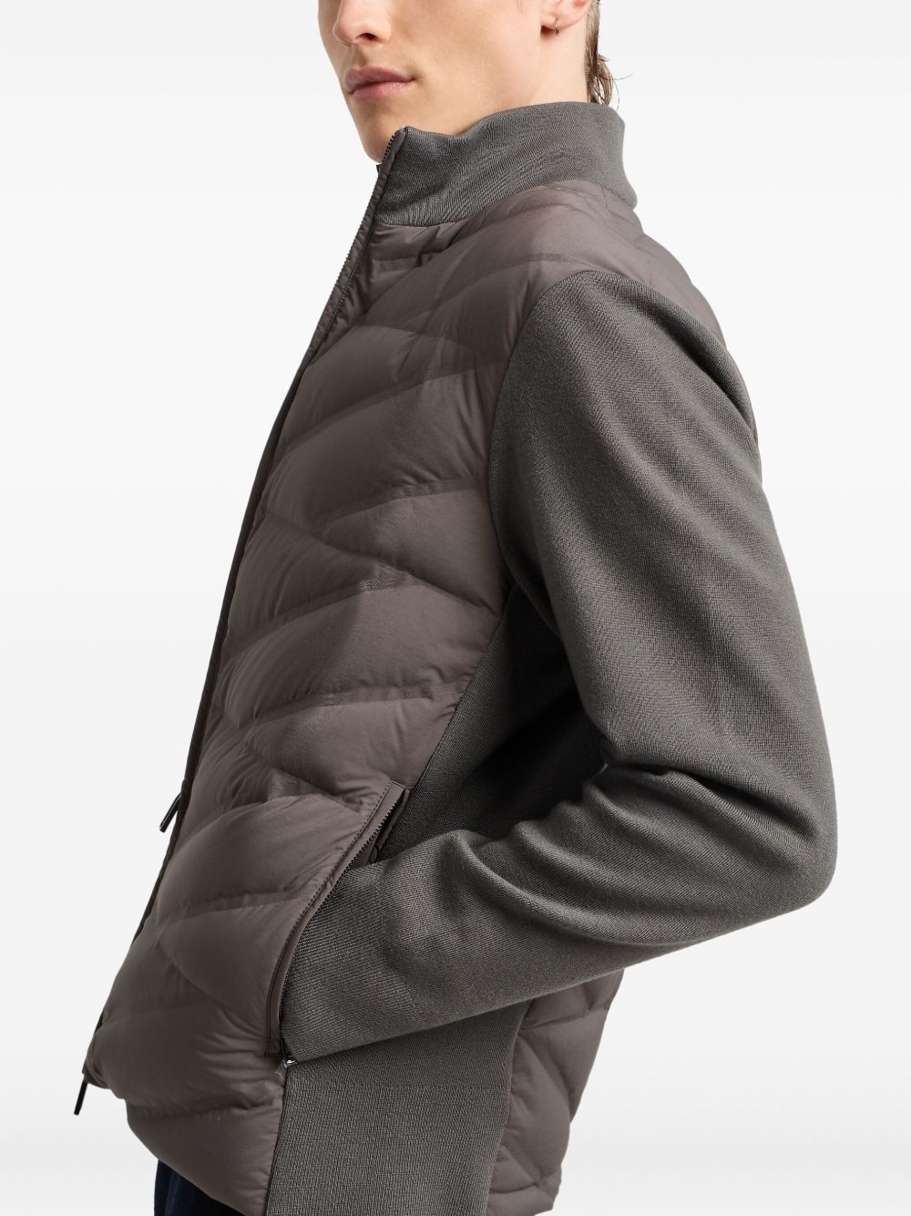Emporio Armani Quilted panelled padded jacket Emporio Armani