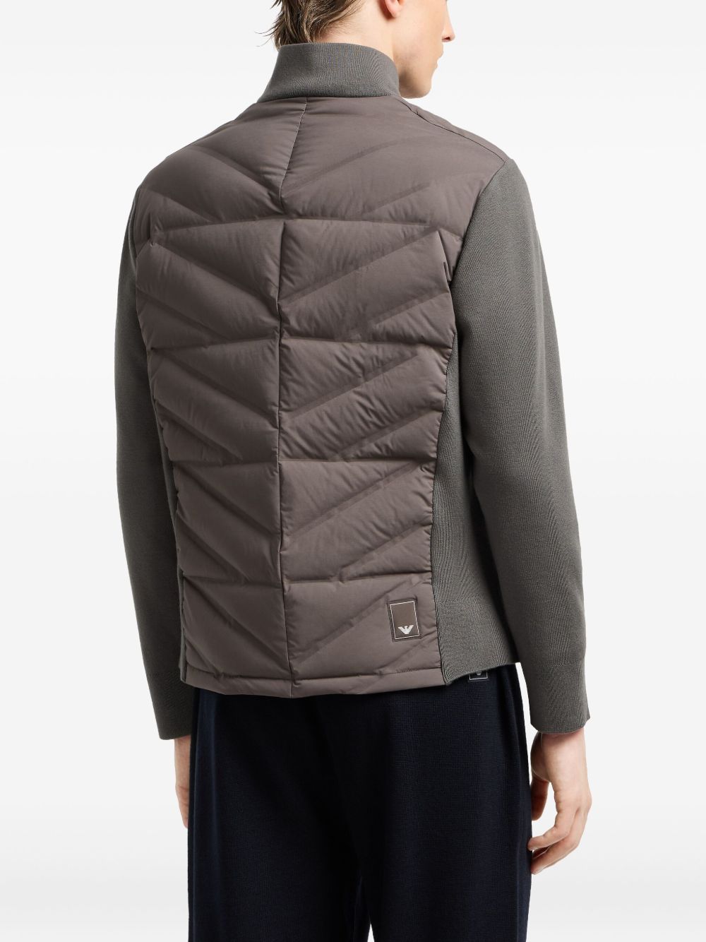 Emporio Armani Quilted panelled padded jacket Emporio Armani