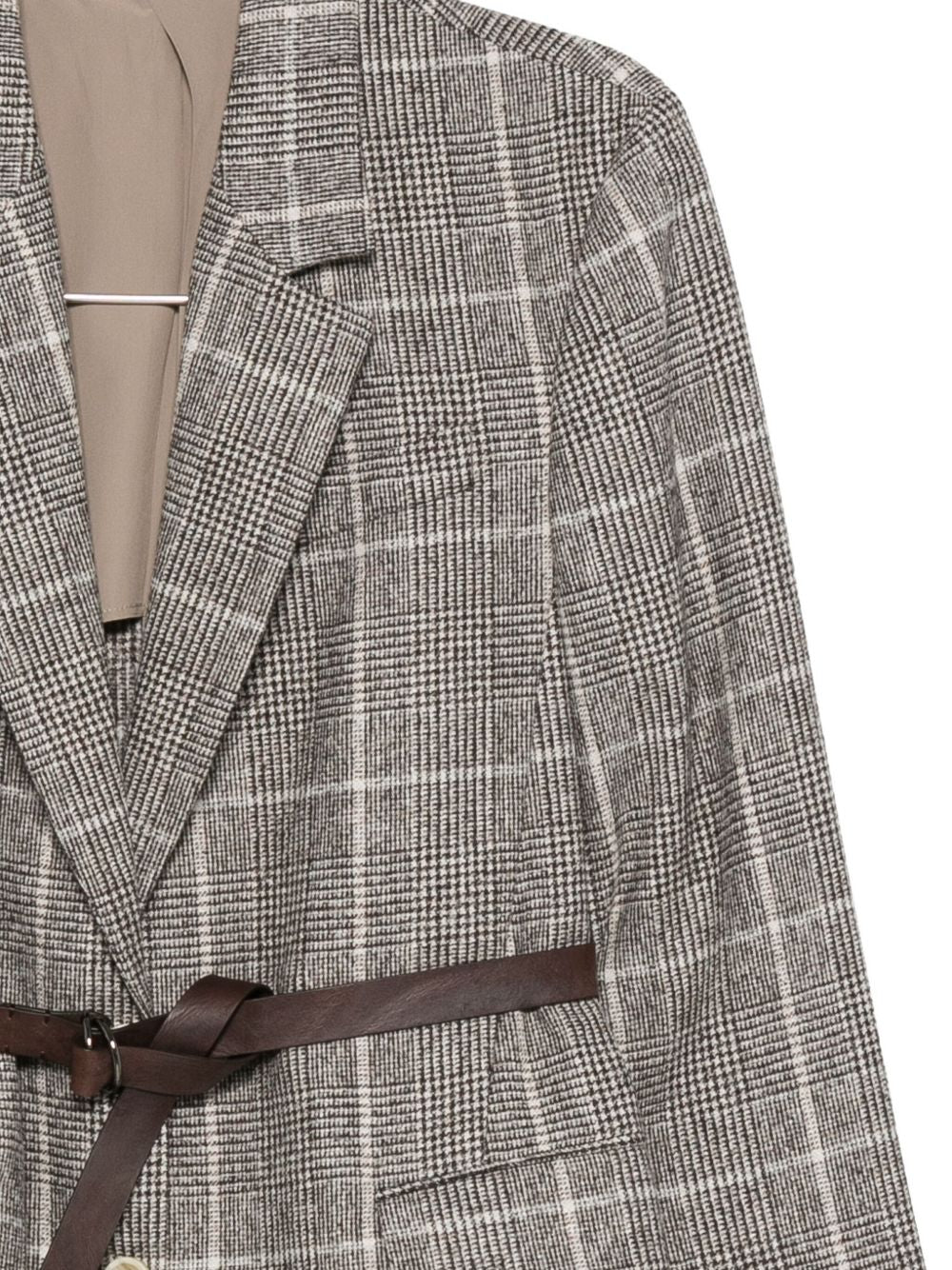 Brunello Cucinelli Check belted blazer Brunello Cucinelli