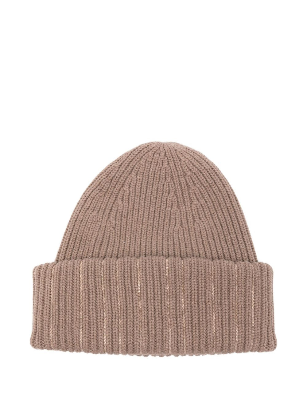 Fabiana Filippi Ribbed metallic-thread beanie hat Fabiana Filippi 