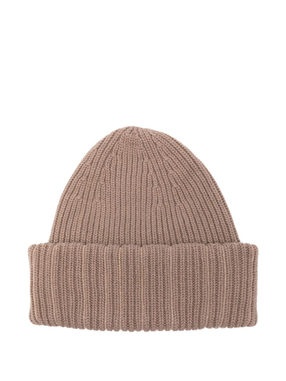 Fabiana Filippi Ribbed metallic-thread beanie hat Fabiana Filippi 
