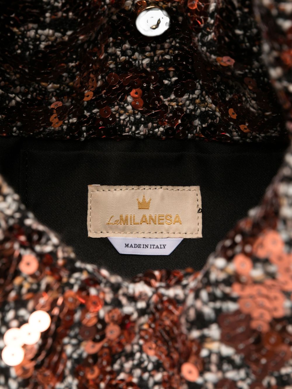 La Milanesa Sequin-embellished triangle shoulder bag La Milanesa 