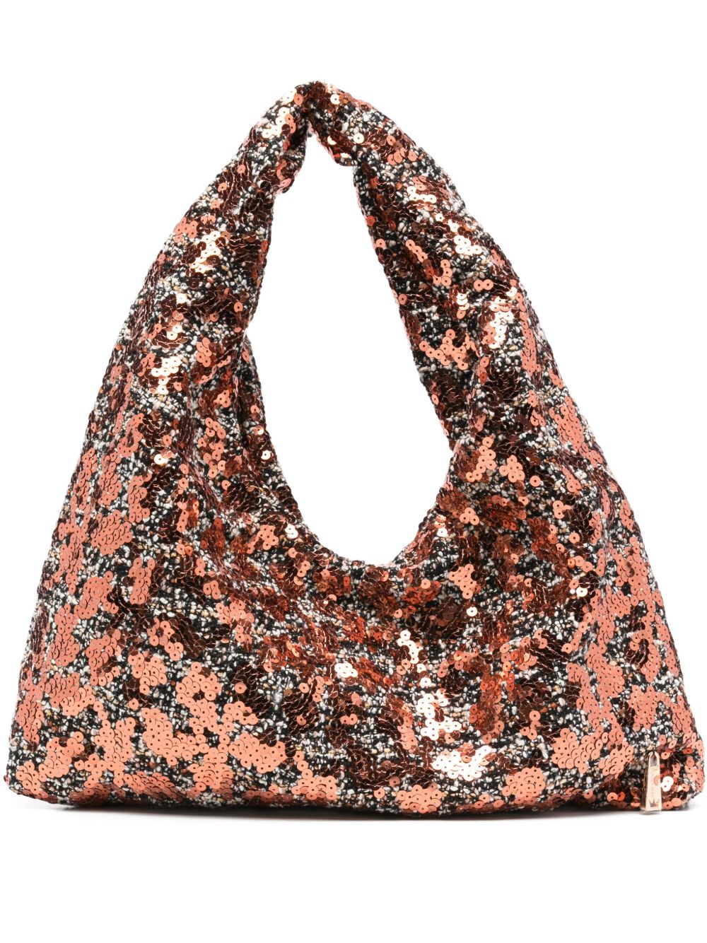 La Milanesa Sequin-embellished triangle shoulder bag La Milanesa 
